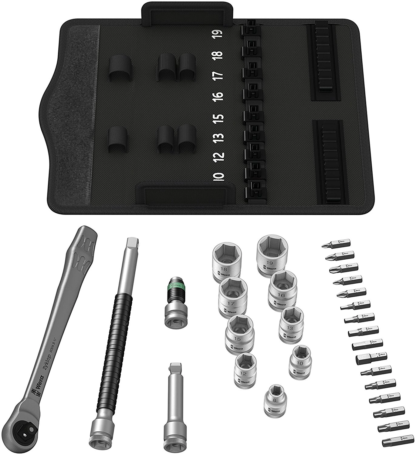 Wera Jeu De Douilles Métrique 05004048001 8100 SB 8 Jeu De Cliquets Zyklop Metal, Cliquet Inverseur, Entraînement 3/8", Métrique, 29 Pièces 4 Wera Jeu De Douilles Métrique 05004048001 8100 SB 8 Jeu De Cliquets Zyklop Metal, Cliquet Inverseur, Entraînement 3/8", Métrique, 29 Pièces – Image 2