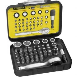 Stanley Jeu De Douilles Métrique 1-13-906 Jeu D'embouts De Clés à Cliquet Expert Pro 1/4".