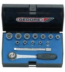 Gedore Jeu De Douilles Métrique 1815598 D 20 DMU-3 Jeu De Clés à Douille 1/4" Métrique 13 Pièces UD Profil 4-13 Mm