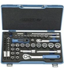 Gedore Jeu De Douilles Métrique 2075695 D 30 TX20 U-20 Jeu De Clés à Douille 3/8" + 1/4" Métrique/Torx 50 Pcs