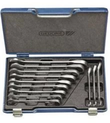 Gedore Set De Clés Mixtes à Cliquet 2297418 7 UR-012 Jeu De Clés à Cliquet à Anneau, Réversibles, 12 Pièces 8-19