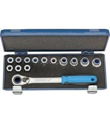 Gedore Jeu De Douilles Métrique 2521563 19 SKU-20 Jeu De Clés à Douille 1/2" Métrique 14 Pièces 10-24 Mm