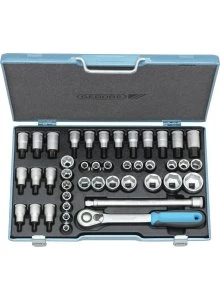 Gedore Jeu De Douilles Métrique 2546000 ITX 19 INU-20 Kit De Clés à Douille 1/2" 42 Pcs 3 Gedore Jeu De Douilles Métrique 2546000 ITX 19 INU-20 Kit De Clés à Douille 1/2" 42 Pcs