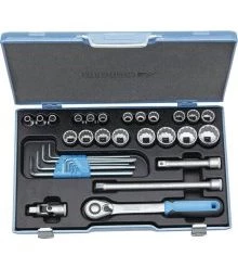 Gedore Jeu De Douilles En Inch 2546027 D 19 WAU Kit De Clés à Douille 1/2" Pouce 25 Pcs UD 5/16-1.1/4"