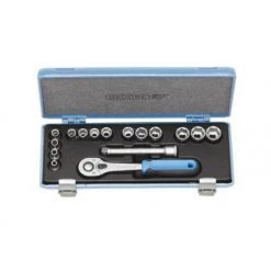 Gedore Jeu De Douilles Métrique 2682893 D 30 JMU-10 Jeu De Clés à Douille 3/8" Métriques 16 Pièces UD 6-19 Mm