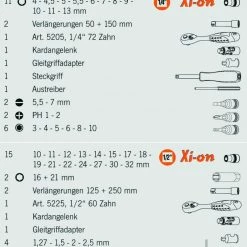 Projahn Jeu De Douilles Métrique 4131 Xi-on Jeu De Douilles 1/4" + 1/2" 54 Pièces