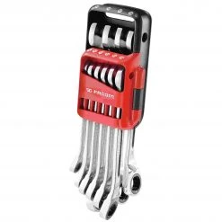 Facom Set De Clés Mixtes à Cliquet 467BR.JP10PB Jeu De 10 Clés à Cliquet Métriques Avec Fourche Rapide