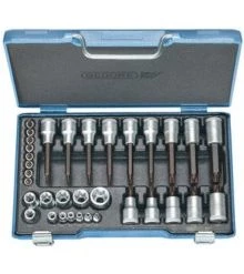 Gedore Autre Jeu De Douilles 6129440 19 TX 20 Jeu De Clés à Douille 1/2"+1/4" 34 Pcs TORX