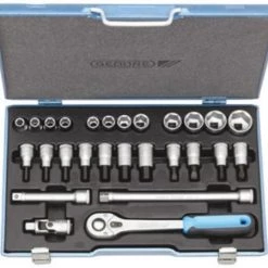 Gedore Jeu De Douilles Métrique 6140090 D 19 IMU-10 Jeu De Clés à Douille 1/2" Métrique 27 Pièces 10-30 Mm