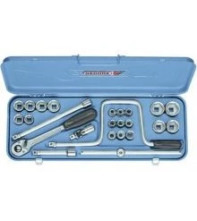Gedore Jeu De Douilles Métrique 6151880 19 TMU-10 Jeu De Clés à Douille 1/2 Métrique 25 Pièces 10-32 Mm