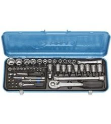 Gedore Jeu De Douilles Métrique 6157490 19 V20U-10 Jeu De Clés à Douille 1/4+1/2" Métriques 50 Pièces 4-30 Mm