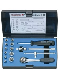 Gedore Jeu De Douilles Métrique 6172290 20 EMU-3 Jeu De Clés à Douille 1/4" 16 Pièces 4-13 Mm 3 Gedore Jeu De Douilles Métrique 6172290 20 EMU-3 Jeu De Clés à Douille 1/4" 16 Pièces 4-13 Mm