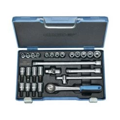 Gedore Jeu De Douilles Métrique 6229900 30 IMU-3 Jeu De Clés à Douille 3/8" Métriques 26 Pièces 6 Côtés IN-IS-PH