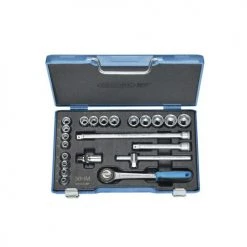 Gedore Jeu De Douilles Métrique 6238300 30 HMU-3 Jeu De Clés à Douille 3/8" Métriques 22 Pièces 6 Côtés 6-22 Mm