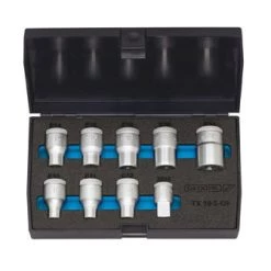 Gedore Autre Jeu De Douilles 6265970 TX 19 E-09 Jeu De Clés à Douille 1/2" 9 Pièces TORX E10-E24