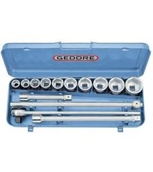 Gedore Jeu De Douilles Métrique 6280180 32 EMZ Jeu De Clés à Douille 3/4" 14 Pièces 6 Côtés 22-50 Mm