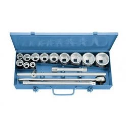 Gedore Jeu De Douilles Métrique 6281150 32 FMU-2 Jeu De Clés à Douille 3/4" 16 Pièces 6 Côtés 22-60 Mm