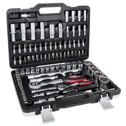 Airpress Jeu De Douilles Métrique 75245 Jeu De Douilles 1/2" + 1/4" 94 Pcs