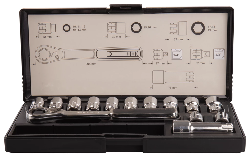 Makita Accessoires Autre Jeu De Douilles B-65595 Jeu De Douilles 6-G 14 Pièces 3 Makita Accessoires Autre Jeu De Douilles B-65595 Jeu De Douilles 6-G 14 Pièces