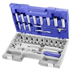 Facom Expert Jeu De Douilles Métrique E032908 Coffret De Douilles Et Accessoires 1/2" Métriques 42 Pièces