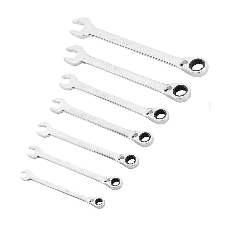 Stanley Set De Clés Mixtes à Cliquet FMMT82848-0 Jeu De Clés à Douille/rondelles 8 - 19 Mm 7 Pièces 3 Stanley Set De Clés Mixtes à Cliquet FMMT82848-0 Jeu De Clés à Douille/rondelles 8 - 19 Mm 7 Pièces