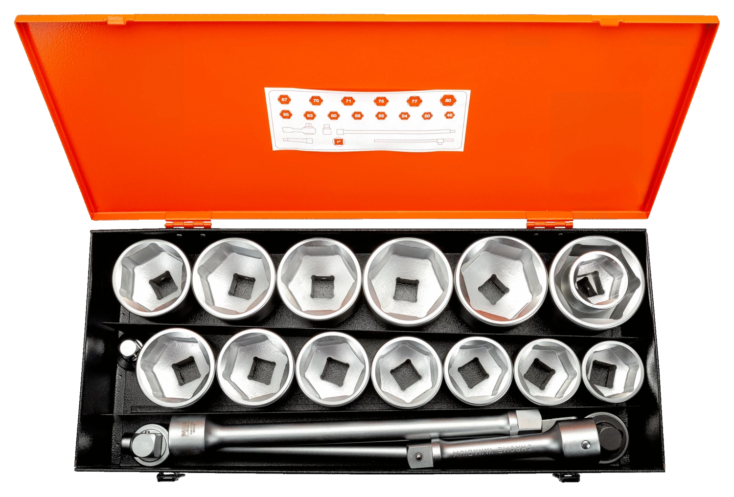 Bahco Jeu De Douilles Métrique Jeu De Clés à Douille, 1" Métrique 19 Pièces 9540MBL 4 Bahco Jeu De Douilles Métrique Jeu De Clés à Douille, 1" Métrique 19 Pièces 9540MBL – Image 2