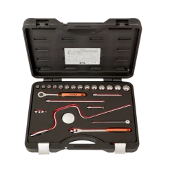 Bahco Jeu De Douilles Métrique Jeu De Clés à Douille 3/8" Métriques 22 Pièces A7435DME