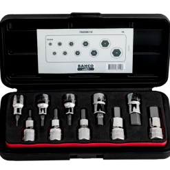 Bahco Jeu De Douilles Métrique Jeu De Clés De Tournevis 1/2" Métrique 5-19 Mm 10 Pièces 7809M/10