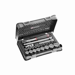 Facom Jeu De Douilles Métrique S.161-3P12 Coffret Douilles 1/2" 12 Pans Métriques - 23 Pièces -