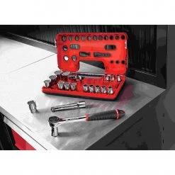 Facom Jeu De Douilles Métrique S.161DBOX1 Coffret DBOX Douilles 1/2" 6 Pans Métriques