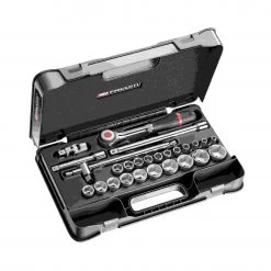 Facom Jeu De Douilles Métrique S.360-4P6 Coffret Douilles 1/2" 6 Pans Métriques - 26 Pièces