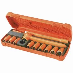 Facom Jeu De Douilles Métrique S.400AVSE Jeu De Clés à Douille 8-19 Mm VSE 1000 Volt 12 Faces Métriques