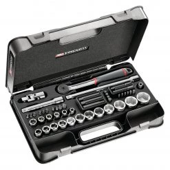 Facom Jeu De Douilles Métrique S.851 Coffret Douilles 1/2" 6 Pans Métriques - 48 Piéces