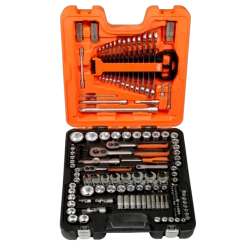 Bahco Jeu De Douilles Métrique S138 Jeu De Clés à Douille 1/4", 3/8", 1/2" Métrique 138 Pièces