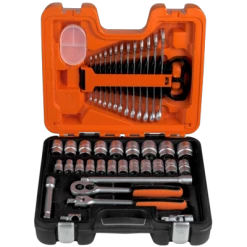 Bahco Jeu De Douilles Métrique S400 Jeu De Clés à Douille 1/2" 6 Faces Métriques 10-32 Mm 40 Pièces