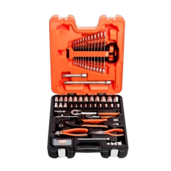 Bahco Jeu De Douilles Métrique S81MIX Jeu De Clés à Douille 1/4"-1/2" 6 Côtés, Métrique 5-24 Mm, 81 Pcs