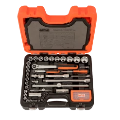 Bahco Jeu De Douilles Métrique S95 Jeu De Douilles 1/4" Et 1/2", Avec Clés à Anneaux, Clés Hexagonales Et Embouts, 95 Pièces