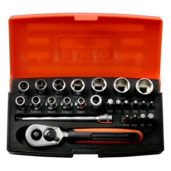 Bahco Jeu De Douilles Métrique SL25 Jeu De Douilles, 25 Pièces